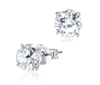 Round CZ Stud Earring ST-8-RS